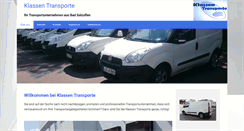 Desktop Screenshot of klassen-transporte.net