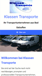 Mobile Screenshot of klassen-transporte.net