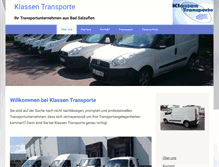 Tablet Screenshot of klassen-transporte.net